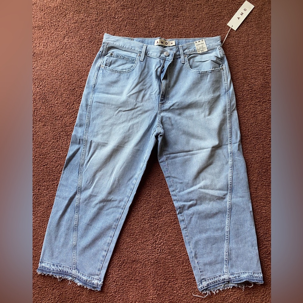 AMO Light Blue Pinstripe Jeans